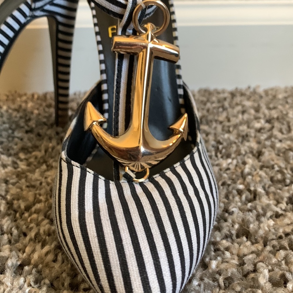 Athena Heels Size 6 NAUTICAL Heels - Picture 2 of 5